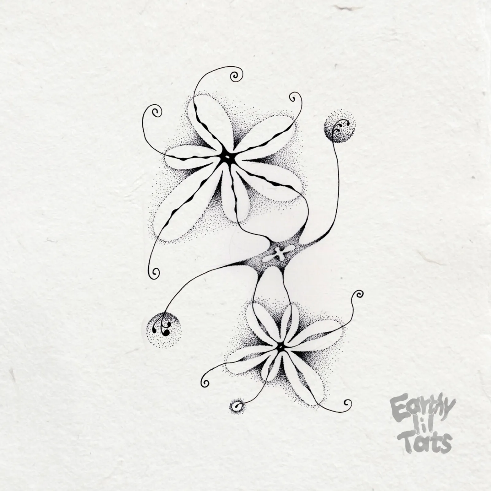 Flash design: Negative Space Flower