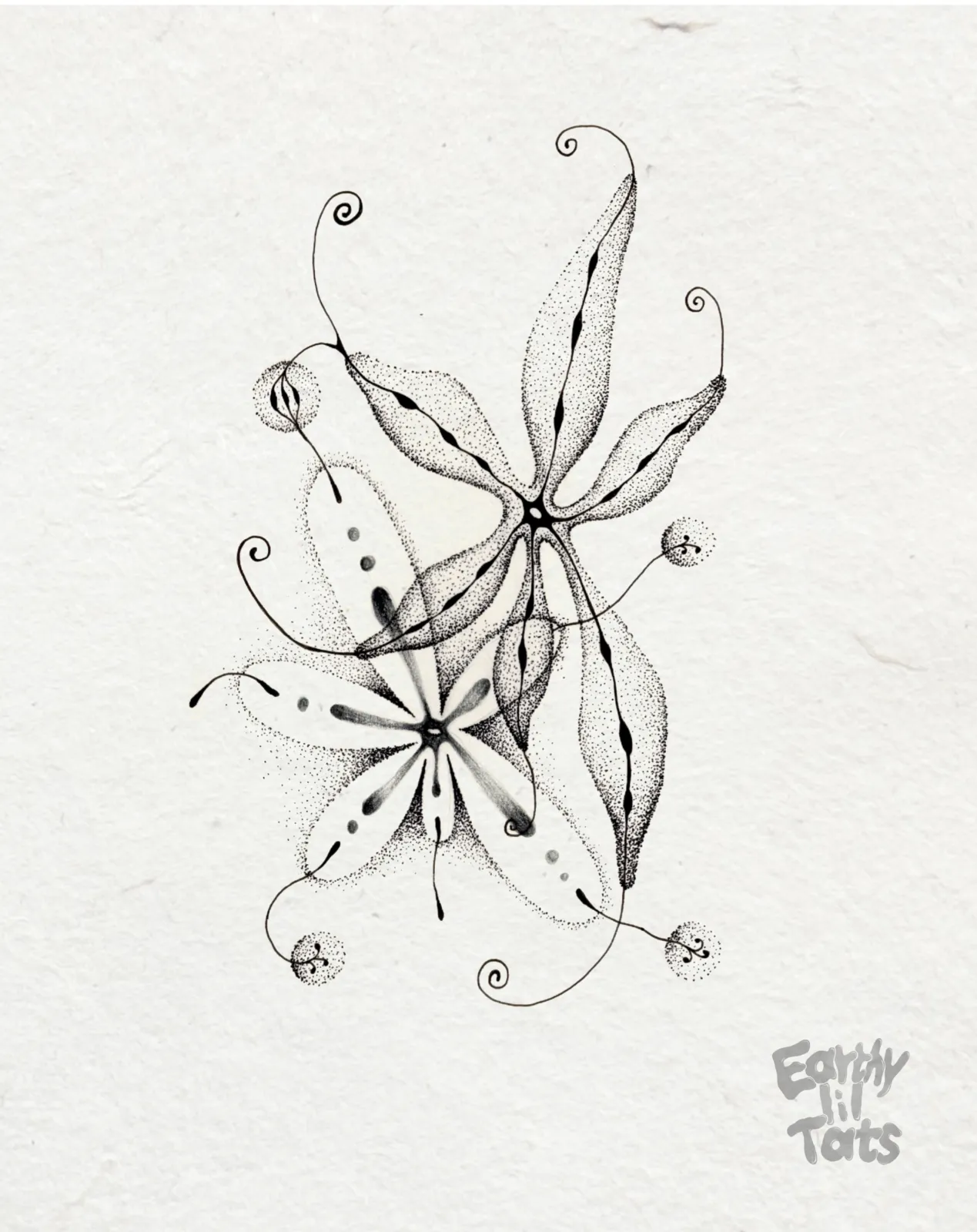 Flash design: Negative Space Flower
