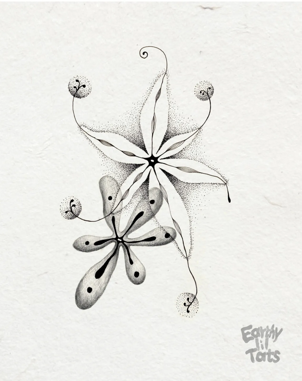 Flash design: Negative Space Flower